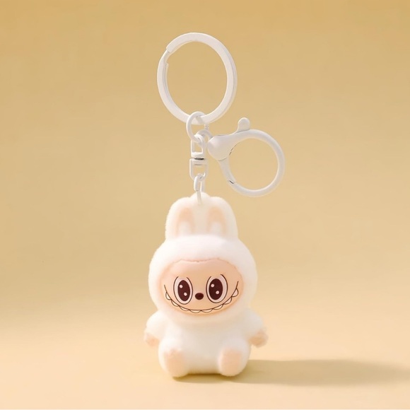 Lafufu white charm Keychain - Picture 1 of 3